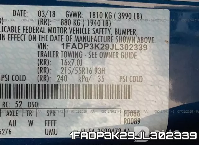 1FADP3K29JL302339 фото 10