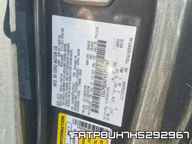 1FATP8UH7H5292967 фото 2