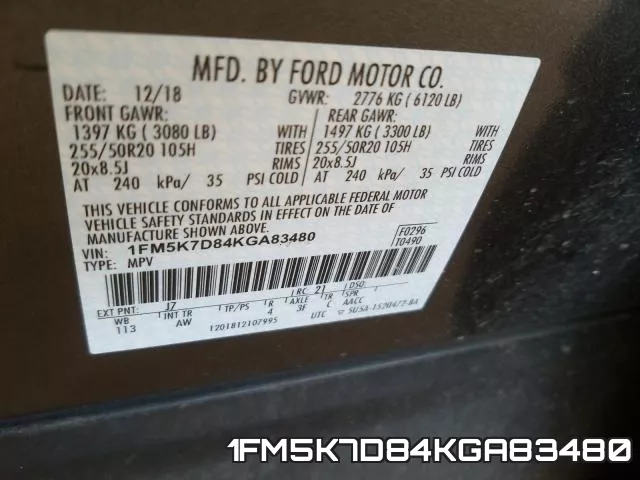 1FM5K7D84KGA83480 фото 2