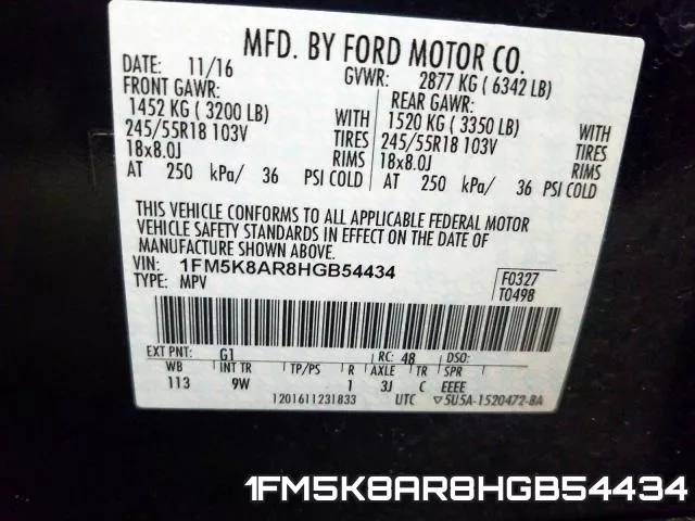 1FM5K8AR8HGB54434 фото 2