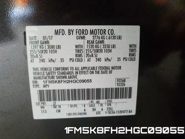 1FM5K8FH2HGC09055 фото 2
