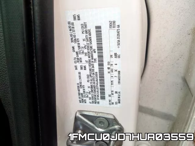1FMCU0JD7HUA03559 фото 2