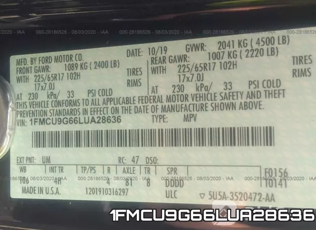 1FMCU9G66LUA28636 фото 10