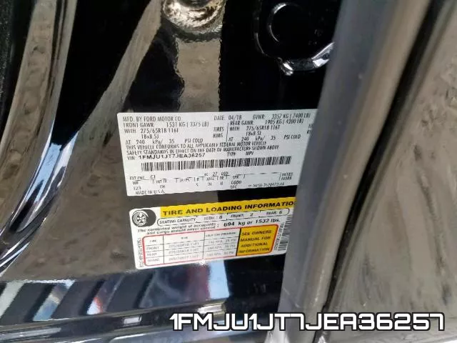 1FMJU1JT7JEA36257 фото 2