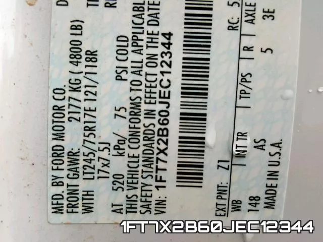 1FT7X2B60JEC12344 фото 2