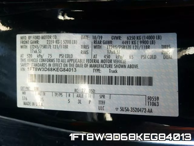 1FT8W3D68KEG84013 фото 2