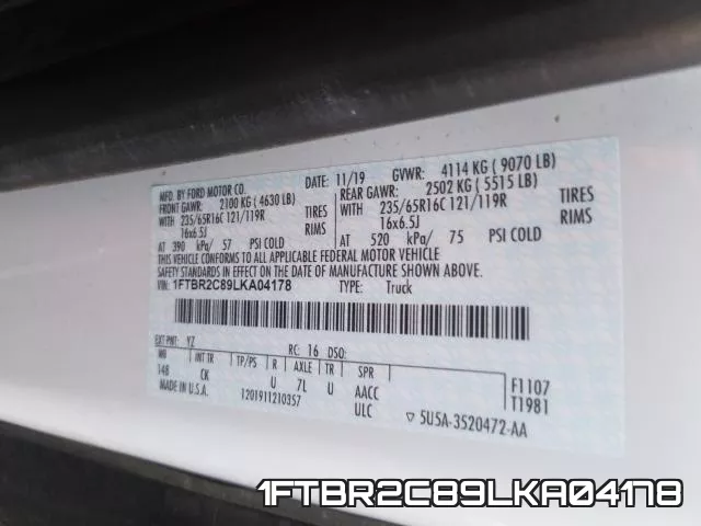 1FTBR2C89LKA04178 фото 2