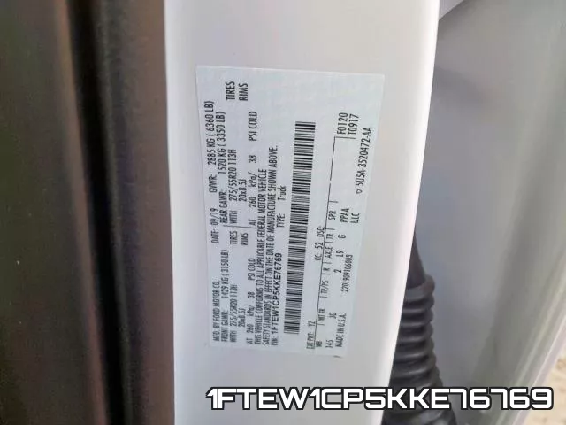 1FTEW1CP5KKE76769 фото 2