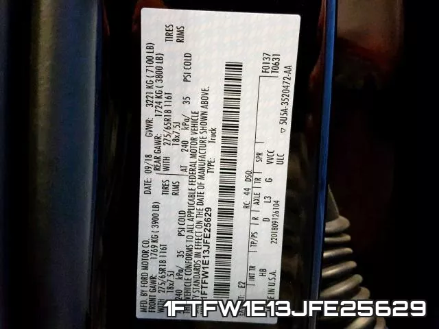 1FTFW1E13JFE25629 фото 2