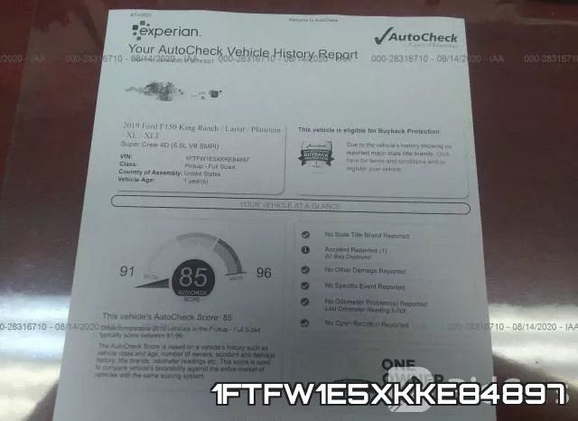 1FTFW1E5XKKE84897 фото 7