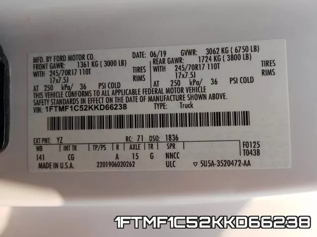 1FTMF1C52KKD66238 фото 2
