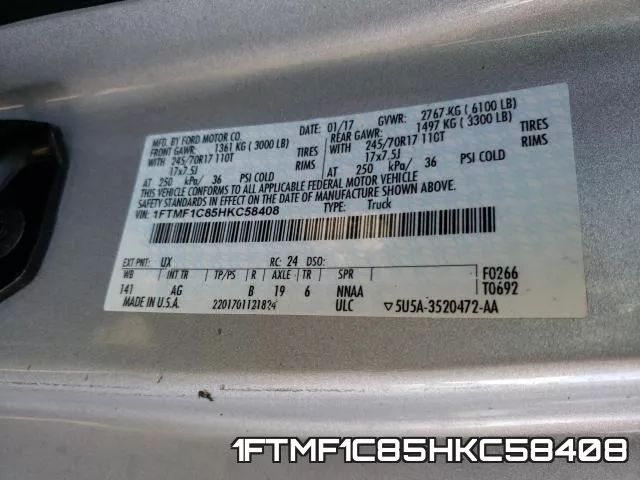 1FTMF1C85HKC58408 фото 2