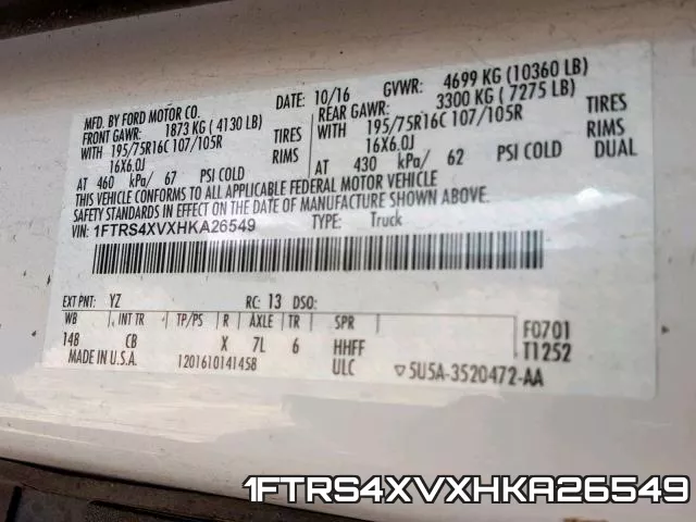 1FTRS4XVXHKA26549 фото 2