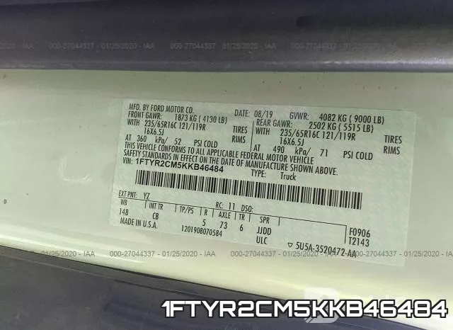 1FTYR2CM5KKB46484 фото 10