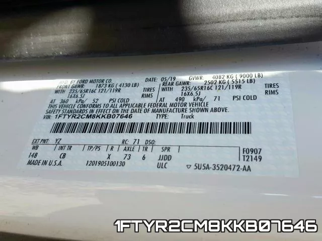 1FTYR2CM8KKB07646 фото 2