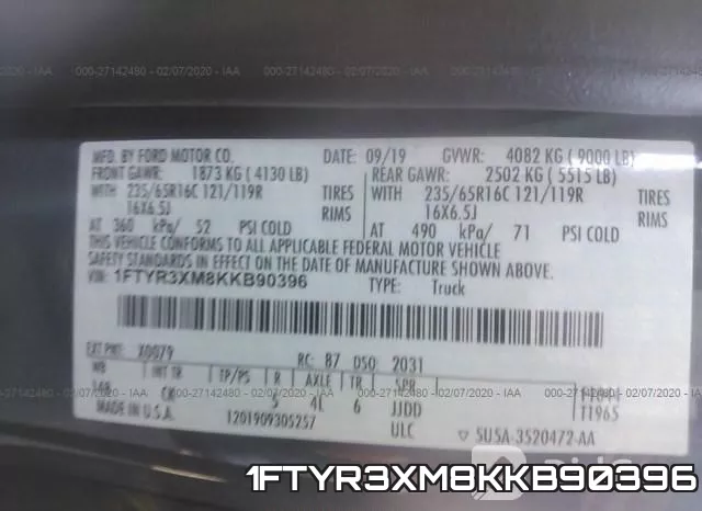 1FTYR3XM8KKB90396 фото 10