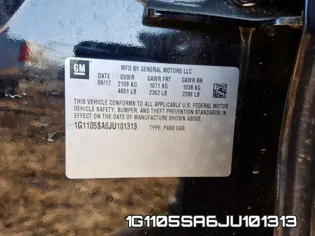 1G1105SA6JU101313 фото 2