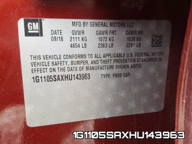 1G1105SAXHU143963 фото 2