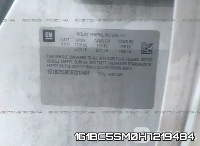 1G1BC5SM0H7219484 фото 10