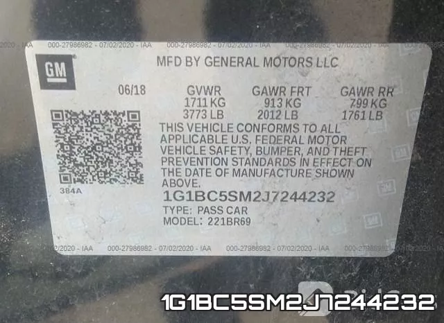 1G1BC5SM2J7244232 фото 10