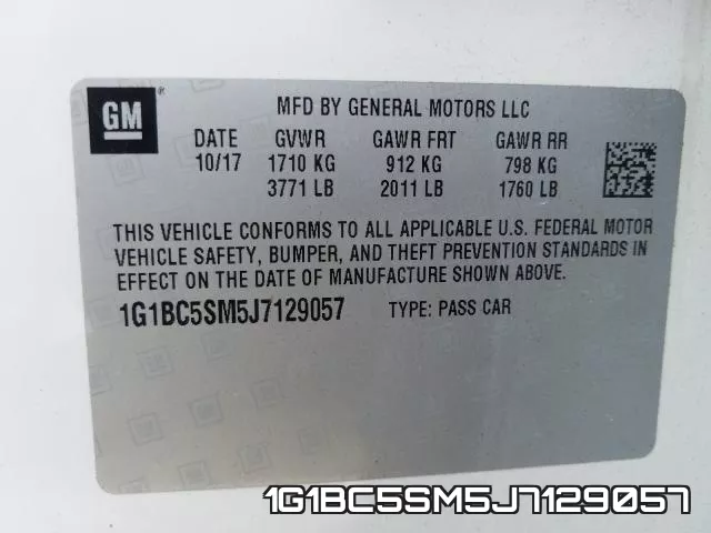 1G1BC5SM5J7129057 фото 2