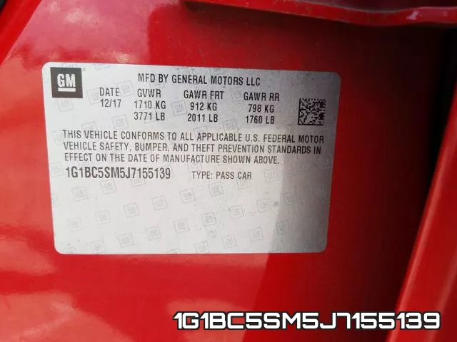 1G1BC5SM5J7155139 фото 2
