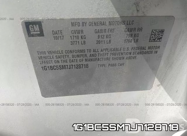 1G1BC5SM7J7128718 фото 10