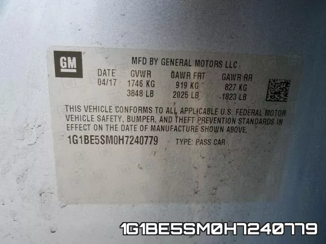 1G1BE5SM0H7240779 фото 2