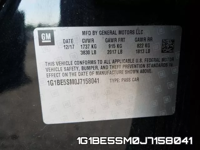 1G1BE5SM0J7158041 фото 2