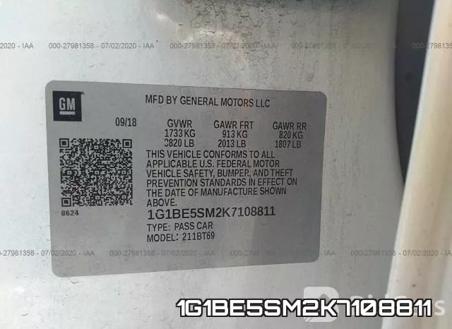 1G1BE5SM2K7108811 фото 10