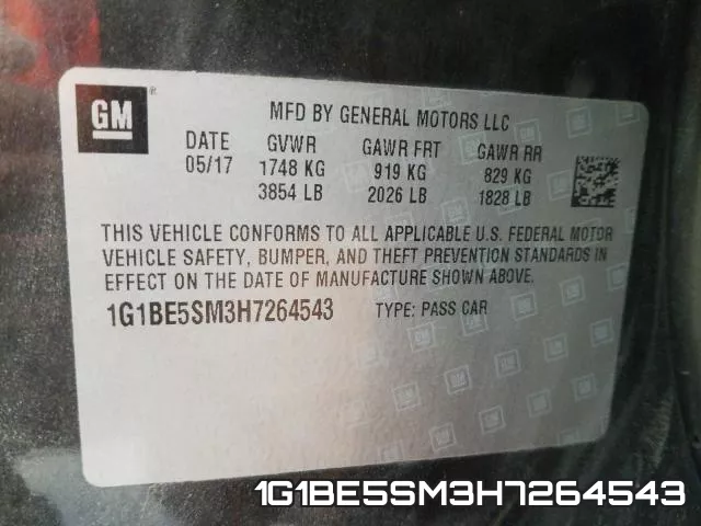1G1BE5SM3H7264543 фото 2