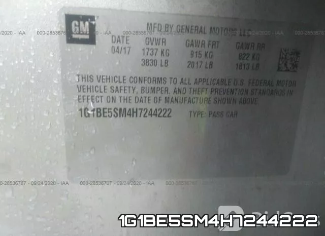 1G1BE5SM4H7244222 фото 10