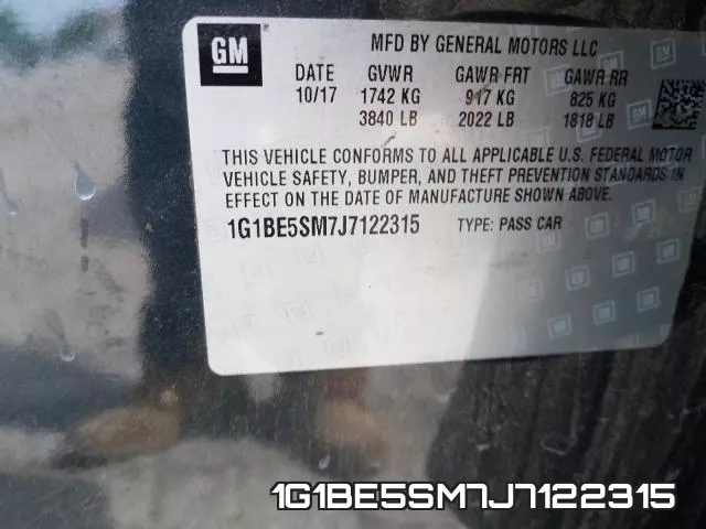 1G1BE5SM7J7122315 фото 2