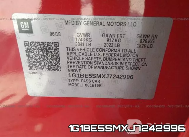 1G1BE5SMXJ7242996 фото 10