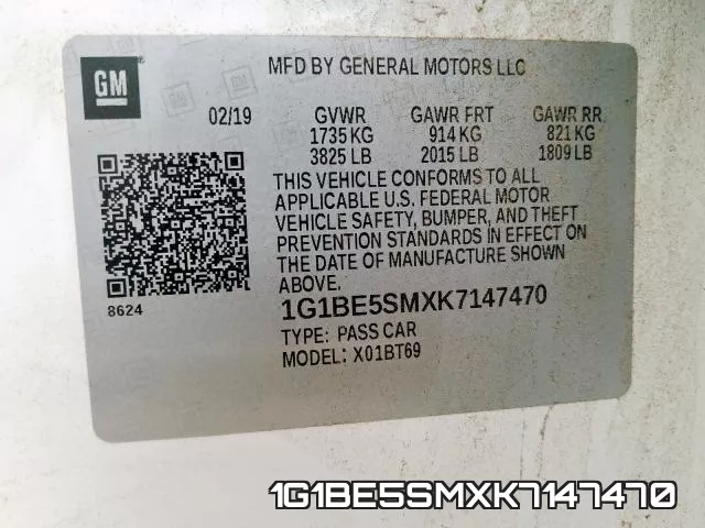1G1BE5SMXK7147470 фото 2