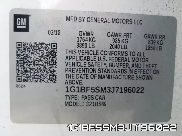 1G1BF5SM3J7196022 фото 2