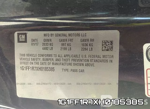 1G1FF1R7XH0185385 фото 10