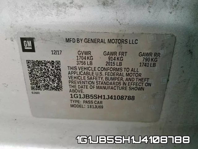 1G1JB5SH1J4108788 фото 2