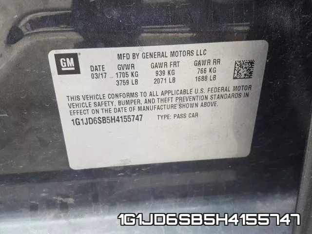 1G1JD6SB5H4155747 фото 2