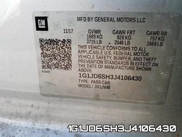 1G1JD6SH3J4106430 фото 2