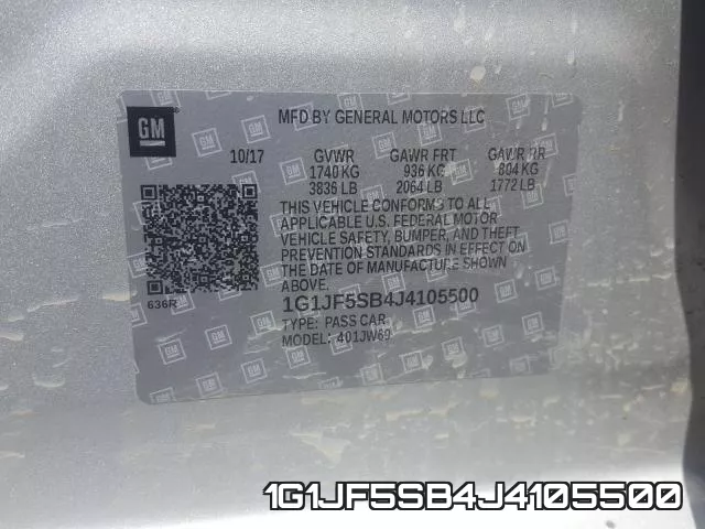 1G1JF5SB4J4105500 фото 2