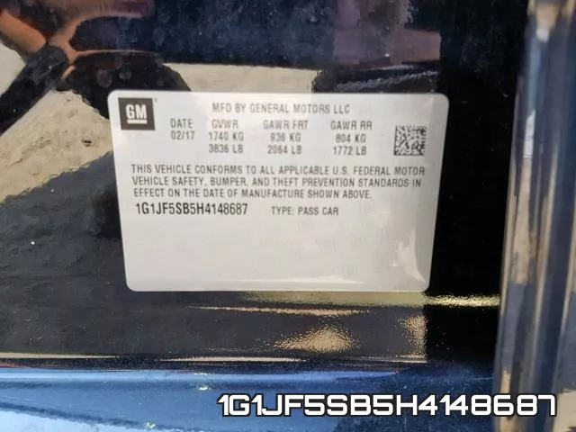 1G1JF5SB5H4148687 фото 2