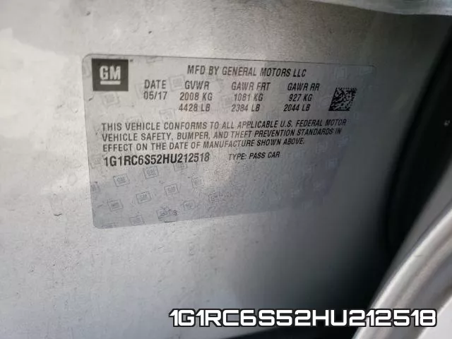 1G1RC6S52HU212518 фото 2
