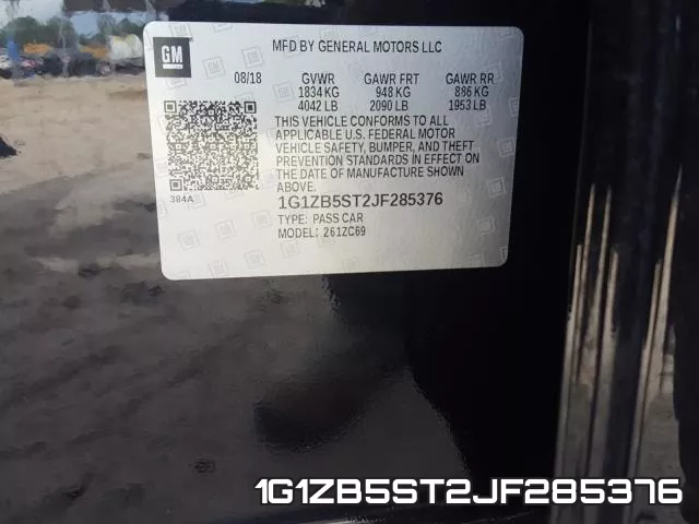 1G1ZB5ST2JF285376 фото 2