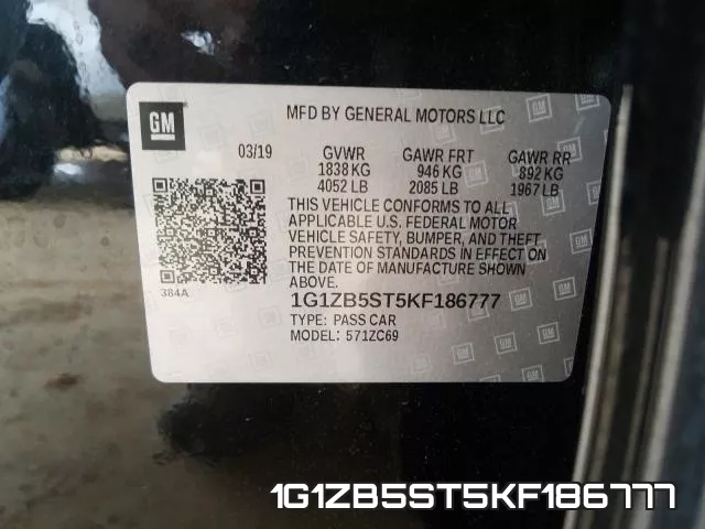 1G1ZB5ST5KF186777 фото 2
