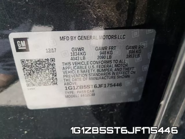 1G1ZB5ST6JF175446 фото 2