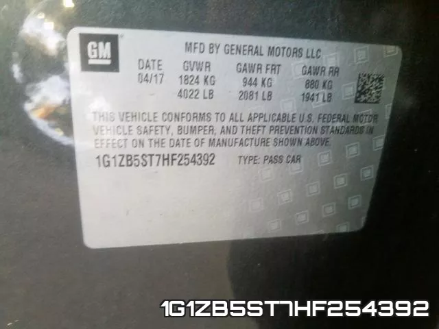 1G1ZB5ST7HF254392 фото 2