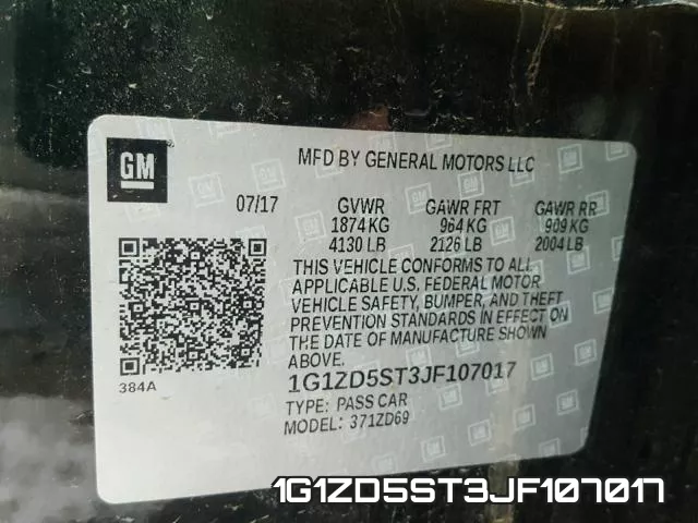 1G1ZD5ST3JF107017 фото 2