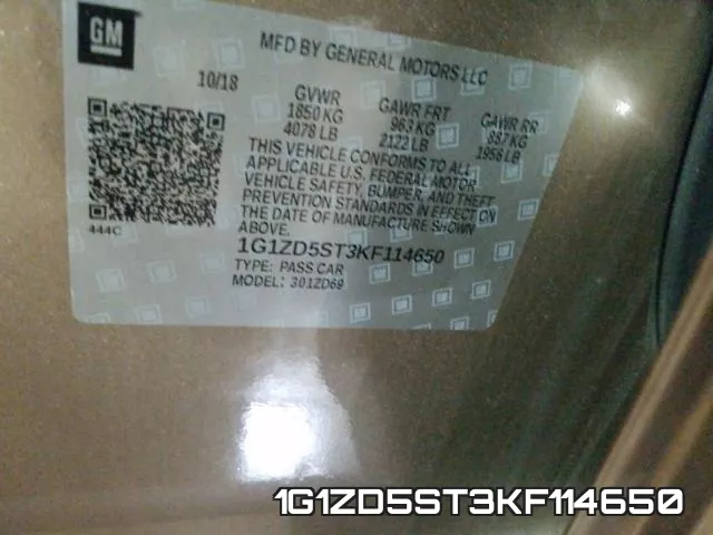1G1ZD5ST3KF114650 фото 2