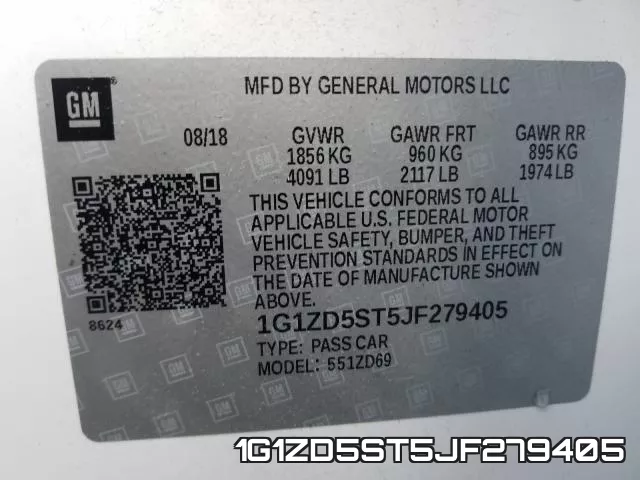 1G1ZD5ST5JF279405 фото 2